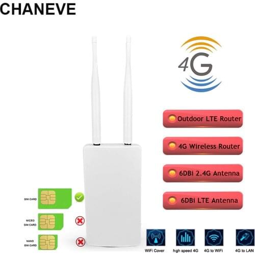 CHANEVE 3G/4G Wireless Router 150Mbps CAT4 LTE Modem WiFi Router With SIM Card Slot Outdoor LTE CPE For CCTV IP Camera