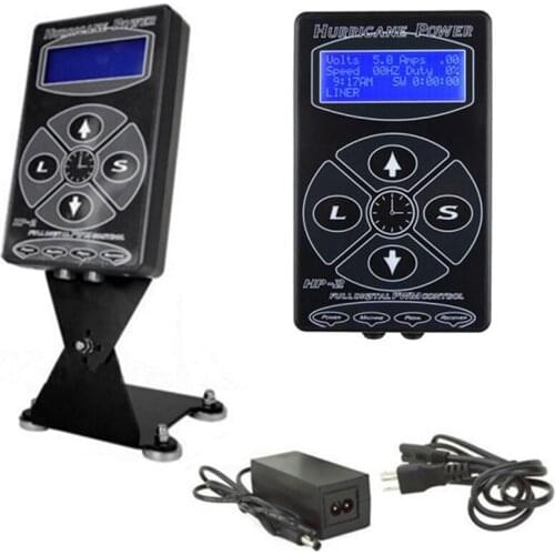 One Professional Digital Dual Black Hurricane/Precision HP-2+ Tattoo Machine Power Supply LCD Display Tattoo Power Supply