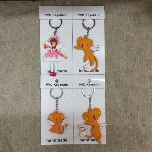 Cardcaptor Sakura Style Anime Key Chain PVC Figure Keyring cute Toy Keychain Keyholder Birthday Gifts Unisex NEW