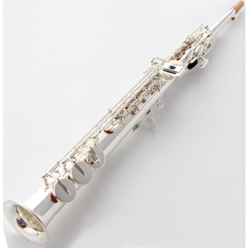 Brand MFC Soprano Saxophone 802 Silvering B-flat Soprano Sax 80II With Case Mouthpiece Reeds Neck