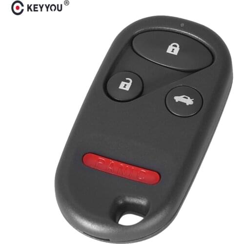 KEYYOU 3+1 Button 4 Button Auto Car Remote Key Shell Cover For Honda Accord 1998-2002 Free Shipping