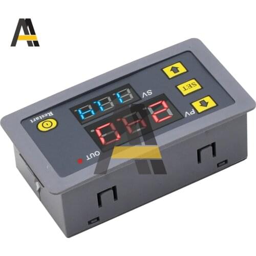 AC 110-220V Digital Time Delay Relay Dual LED Display Cycle Timer Control Switch Adjustable Timing Relay Time Delay Switch