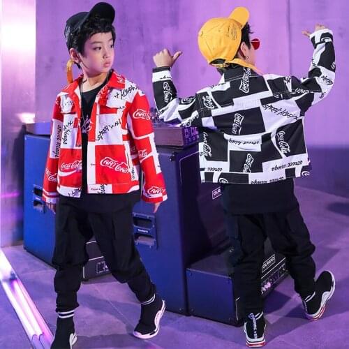 Kids Ballroom Modern Jazz Hip Hop Dance Clothing Girls boy Jacket Jogger Pants Dancing Outfits Competition Party Stage Wear Suit