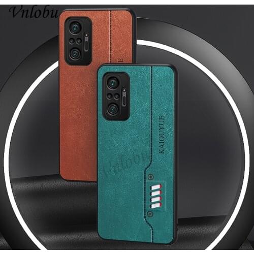 For Xiaomi POCO M3 Pro F3 X3 NFC Capa Soft Frame Bumper Shockproof Phone Case For Redmi Note 10 Pro 5G Leather Texture Cover