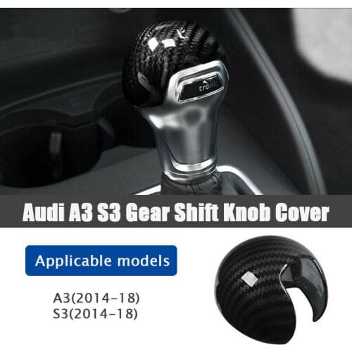Carbon Fiber Gear Shift Knob Cover Interior for Audi A3 S3 2014-2018 Accessories