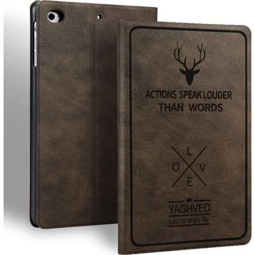 Smart Wake Leather Case For iPad 10.2 Pro 11 2020 iPad Air 3 10.5 iPad mini Luxury Cover Deer Style Flip Stand Protective Case