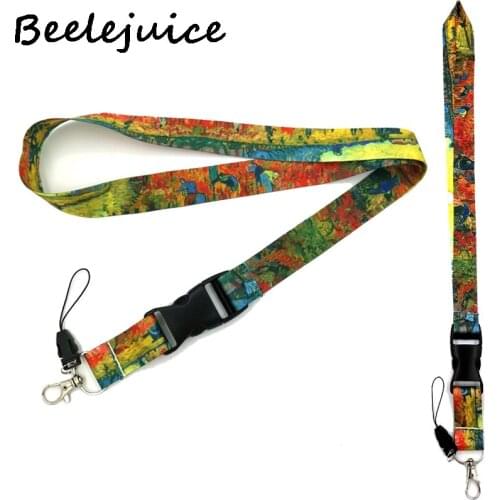 Red Vineyards at Arles Neck Strap Lanyards ID badge card holder keychain Mobile Phone Strap Gift Ribbon webbing necklace