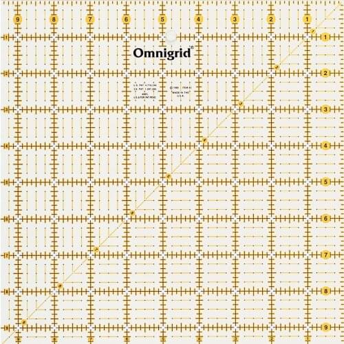 611480Ruler 9,5x9,5 inch grid