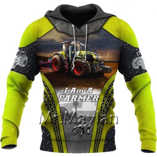 Beautiful Tractor 3D Printed Jacket Men/Women Harajuku Hoodie Unisex Casual Streetwear Sweatshirt Pullover Sudadera Hombre U0145