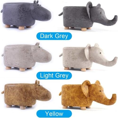 NEW Animal Shape Sofa Ottoman Shoe Stool Pouf Chair Bean Bag Kid Toys Footstool Solid Wood Nordic Home Deco Furniture