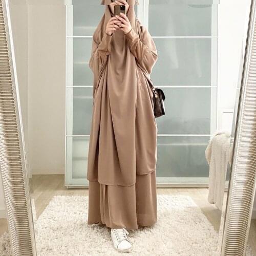 Garment Hijab Dress Women Eid Hooded Muslim Prayer Jilbab Abaya Long Khimar Ramadan Gown Abayas Skirt Sets Islamic Clothes Niqab