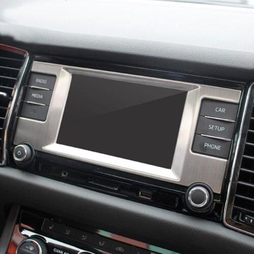 1pc for SKODA KODIAQ 2017 6 inch Control navigation panel CD panel Decoration frame