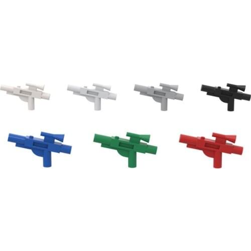 10PCS MOC 58247 Minifig Gun Short Blaster Weapon Arms MOC Blaster Medium Building Block Spcial Brick Parts Toys for Children