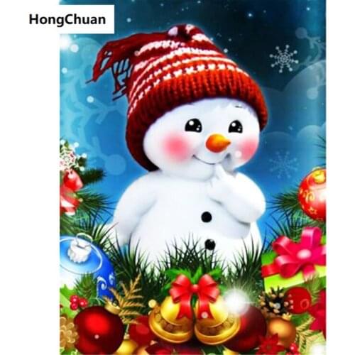 Christmas cute snowman 5D DIY square/round diamond painting cross stitch mosaic diamond embroidery home decoration gift