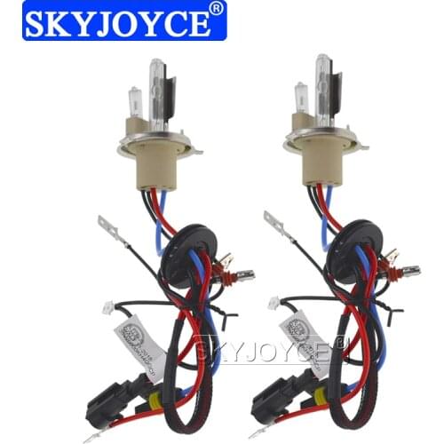 SKYJOYCE Cnlight Xenon H4 HID Bulb 35W H4-2 6000K 4300K Car HID Xenon Headlight With Halogen Lamps Repacement H4/L Auto Lights