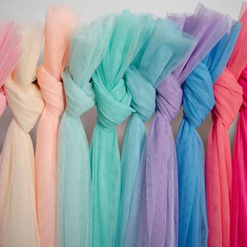 Rainbow gradient mesh cloth starry sky gauze gauze pink background cloth net red nail art photo lace yarn sequins