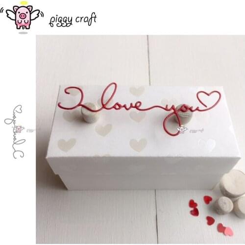 Piggy Craft metal cutting dies cut die mold I love you letters Scrapbook paper craft album card punch knife art cutter die