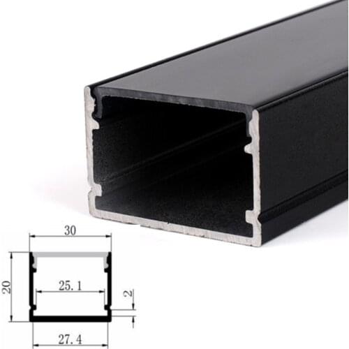 10m(10pcs) a lot, 1m per piece wide aluminum profile for led double row strips, two row led strips light 5050 3528 2835 5630
