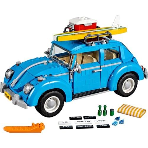 1193Pcs Technic Series Volkswagen Beetle Car Model Set Building Blocks with Figures DIY Bricks Toys for Children Birthday Gifts