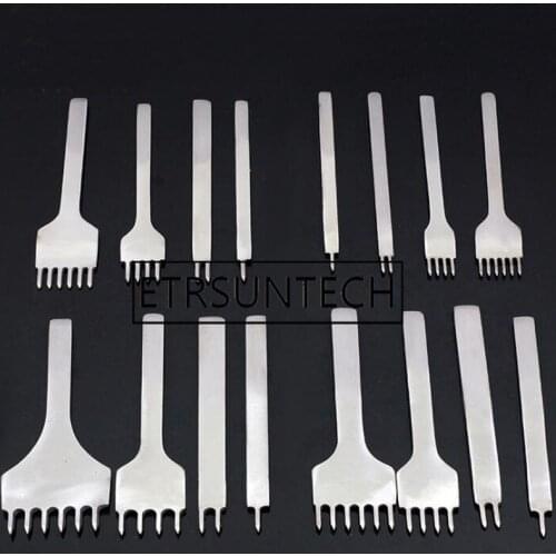 20sets 3/4/5/6mm Leather Craft Tools Hole Punches Stitching Punch Tool 1+2+4+6 Prong DIY Leathercraft Tools