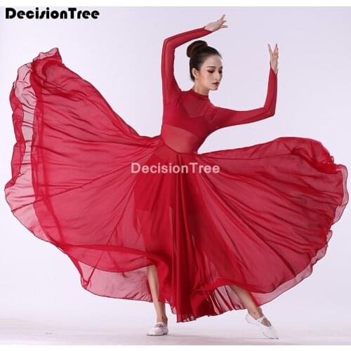 2021 elegant lyrical modern dance costumes for women ballet dress adult contemporary dance dresses practice clothing performance