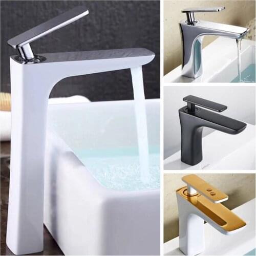 White Gold: War In Paradise Color Water Tap Modern On The Stage Basin Basin Foramina Singulare Hot And Cold Full Copper Roast