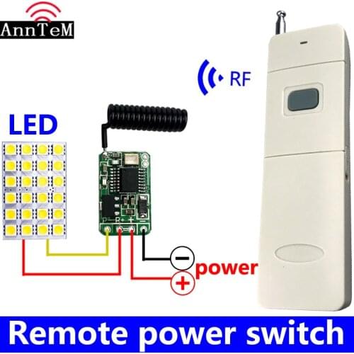 Wireless Remote Control Switch 433mhz rf Transmitter Receiver kit 3.7v 4.5v 6v 9v 12v Battery Power Mini Small Controller Module