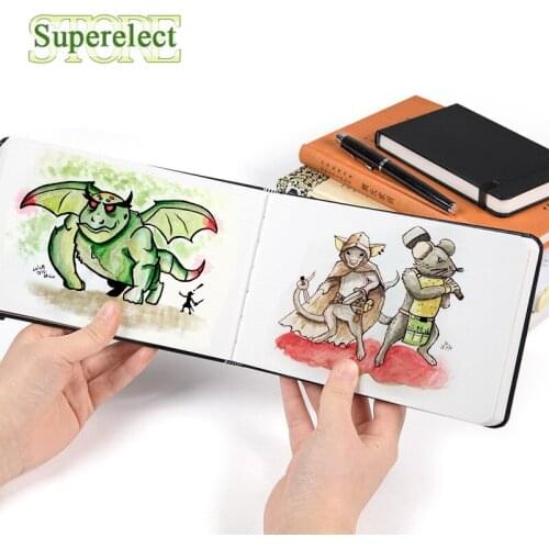 POTENTATE 24 Sheets Watercolor Notebook Hand Account Book/Pad/Paper Sketch Notebook Water Color Handbook Art Drawing Book/Paper