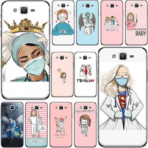 Spain Cartoon Medicine Doctor Nurse fashion Phone Case For Samsung Galaxy J2 J4 J5 J6 J7 J8 2016 2017 2018 Prime Pro plus Neo