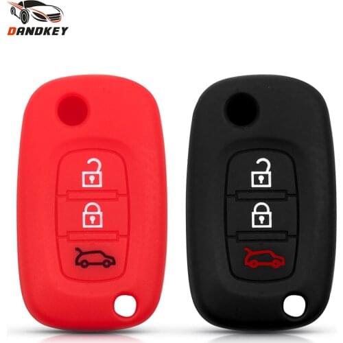 Dandkey 10pcs For Renault Fluence Megane Clio Kangoo Modus Twingo Smart fortwo W453 Silicone Key Car Protector Fob For LADA Case