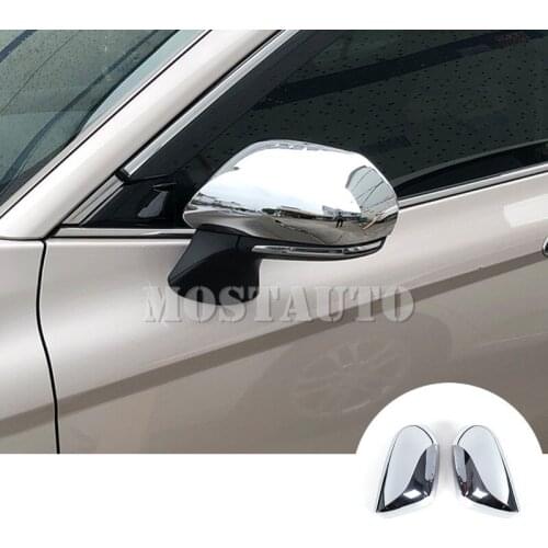 For Toyota Avalon ABS Chrome Rearview Mirror Frame Trim Cover 2018-2019 2pcs Silver/Black Car Accessories Interior Car Decor