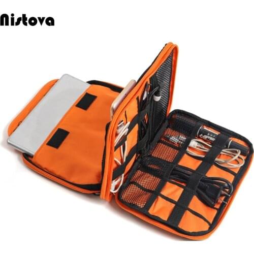 Two Layers Organizer Ipad Storage USB Data Cable Earphone Wire Pen Power Bank Travel Bag Kit Case Digital Gadget Devices Product
