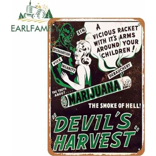 EARLFAMILY 13cm x 9.1cm For 1942 DevilS Harvest Car Stickers Occlusion Scratch Suitable For VAN RV Vinyl Material