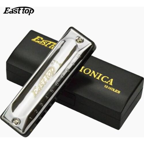Easttop Harmonica 10 Holes T002 Blues C-A-B-D-E-F-G Key Diatonic Mouth Harmonica Harp Mini Instrumentos Musicales Armonica