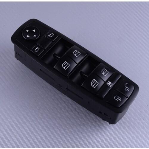 DWCX A1698206610 Window Master Switch Button ABS Black Fit For Mercedes-Benz A B Class W169 W245 2005-2007 2008 2009 2010 2011