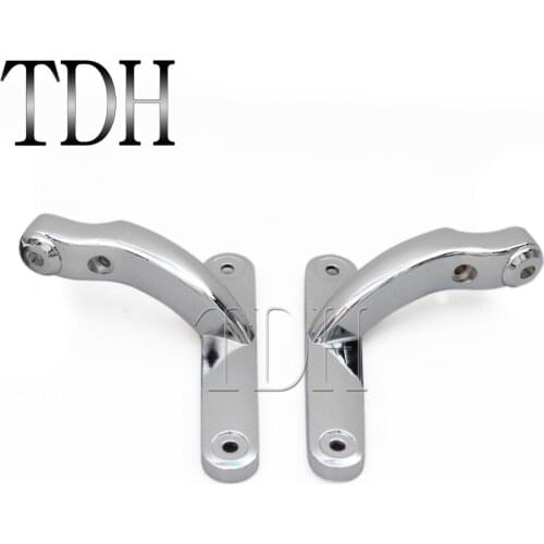 Chrome Motorcycle Auxiliary Lighting Turn Signal Light Brackets Kit For Harley Electra Glide FLHX FLHXS Road King 94-later