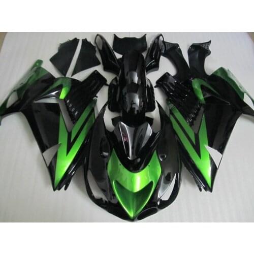 Injection mold Fairing kits for Kawasaki ZX14R 2006 2007 2008-2011 green black ZX 14R 06-11 motorcycle fairings FT13