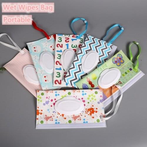 2021 Home Wet Wipes Box Cleaning Wipe Convenient Easy-carrying Storage Bag EVA Tissue Container Bag Eco-Friendly Nice Simple Bag