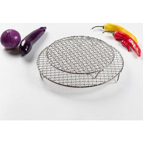 Round BBQ Grill Home Roast Nets Bacon Mesh Grill Tool Iron Nets Barbecue Accessories Stainless Steel Non-stick BBQ Mat Grid