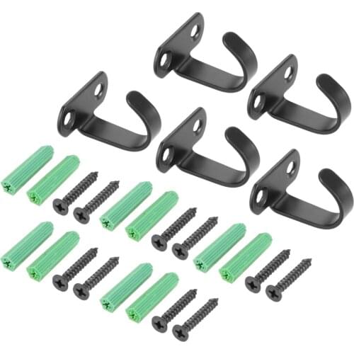 5Pcs Stainless Steel Black Ceiling Mount Hook Base Ceiling Fans/Leisure Sofa/Sandbags/Hammocks/Rings Fixed Hanging Hook