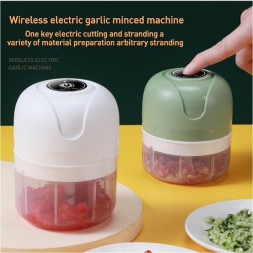 Kitchen Electric Mini Garlic Masher Vegetable Grinder 100/250ml Portable Chili Ginger powder Masher Machine Food Mixer Tools