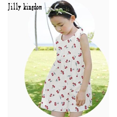 Summer Costume Casual Clothes 2-11years Baby Girl Dress Clothes Floral Print Girls Dress girl clothes Sleeveless girls dresses