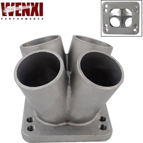 Cast Stainless Steel 4-1 Turbo Header Manifold Merge Collector T3 T4 With T3 Flange WX-THM01-4