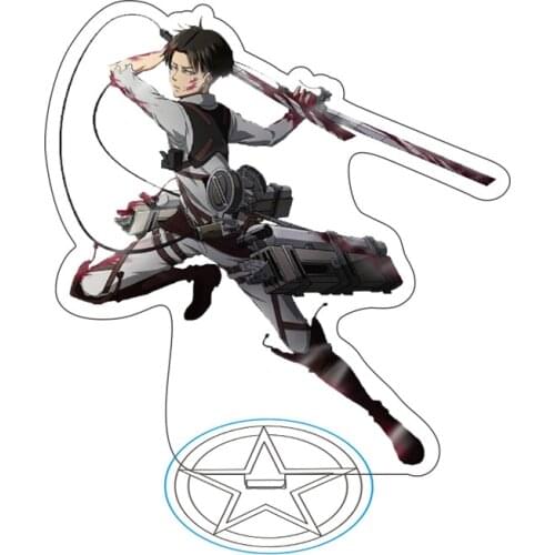 Attack on Titan Acrylic Card Model Cartoon Anime Figure Eren Jaeger Mikasa Ackerman Armin Arlert Erwin Smith Dolls Decoration
