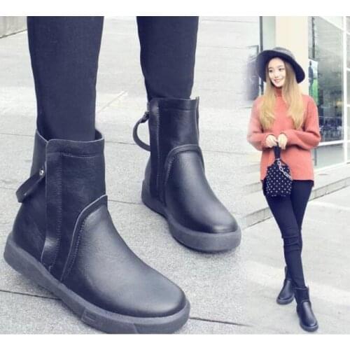 Fashion Winter boots women shoes warm fur plush sneakers women snow boots women Flat bottom slip ankle boots women shoes botas
