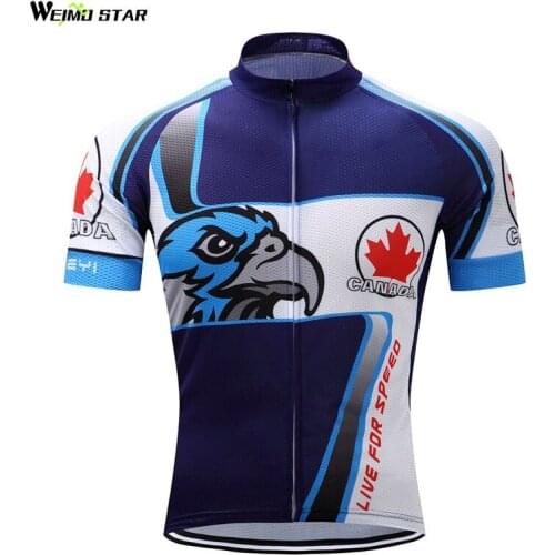 Eagles eyes Blue Men Cycling Jersey Tops Maillot Tee CANADA Mtb Bicycle Clothing Bike Wear Short Jacket Roupa Ropa De Ciclismo