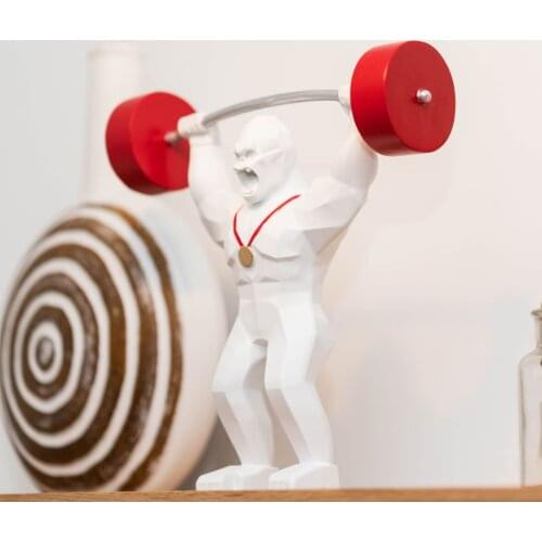 Nordic Resin Orangutan Ornaments Crafts Weightlifting Home Living Room Porch Bedroom Wine Cabinet Creative Decorations