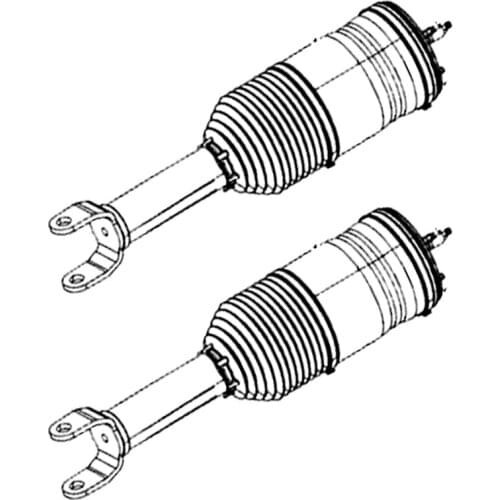 Fit For Dodge Ram 1500 13-18 3.0L Diesel,3.6L,5.7L Front Left & Right Air Suspension Shock Strut Spring