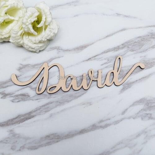 Custom Name Place Setting, Laser Cut Names, Custom Place Settings, Custom Table Settings, Wood Plate Name Cutouts, Gold Wedding