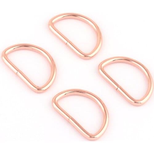 25mm Rose Gold Slide Adjustable Buckles Loop Metal D ring Belt Strap Buckle Bag Purse Clasp Handbag Webbing Hardware Leather